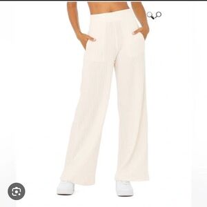 Alo Yoga Ribbed Take Comfort Wide Leg Pant